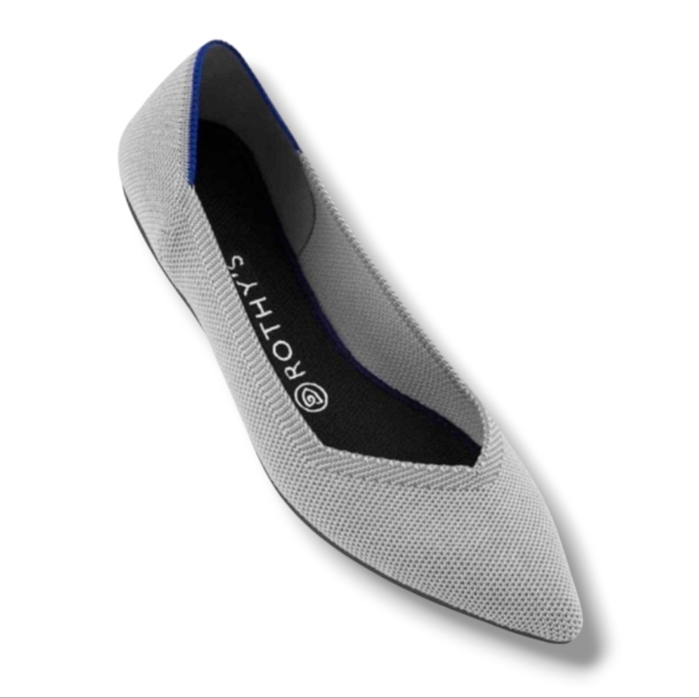 SOLD - ROTHY'S The Point in Flax Birdseye Gray Stone 9.5 Grey Stone